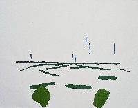 Landschaft II, 2017, ca 50 x 70, Acryl auf Papier