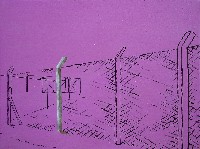 Zaun , 2010, 70 x 100, Acryl auf Baumwolle